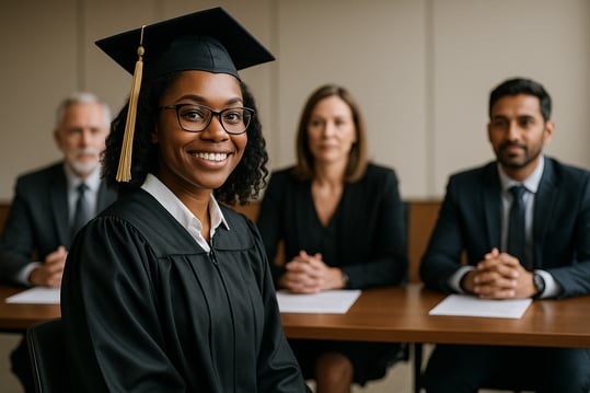 photographic a law graduate in a panel interview-1