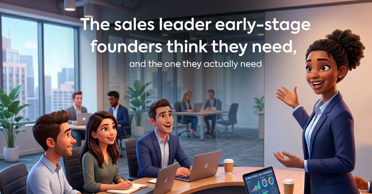 The sales leader early-stage founders think they need, and the one they actually need