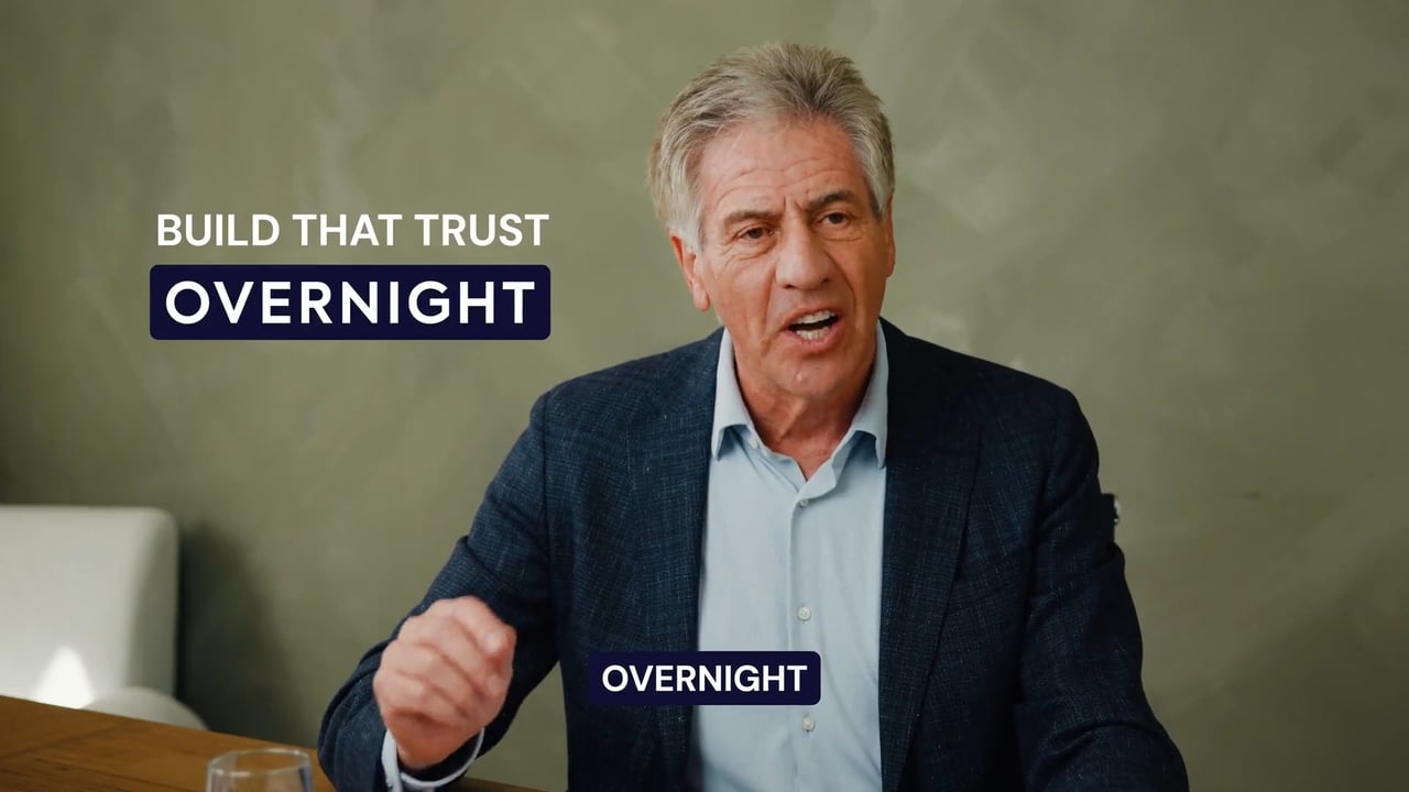 Andrew Banks to camera on how a new recruiter earns a client's trust