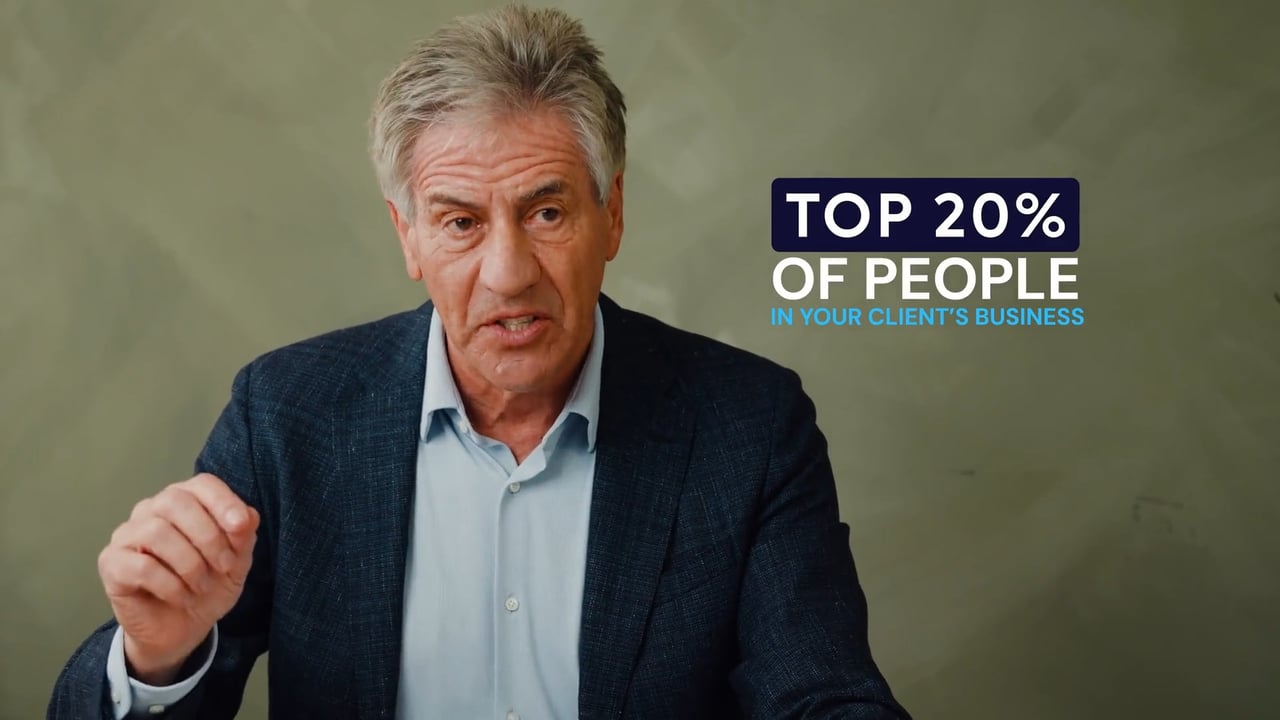 Andrew Banks to camera on benchmarking candidates against a client's top performers