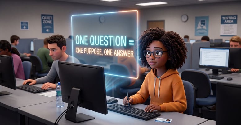 One question = one purpose, one answer