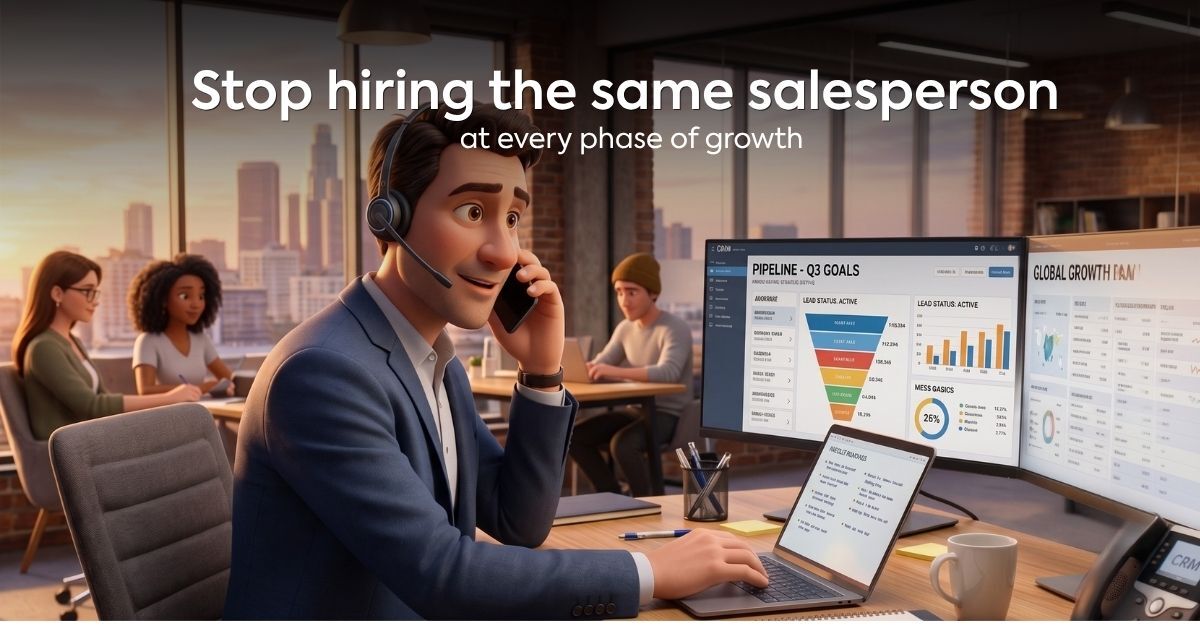 Stop hiring the same salesperson at every phase of growth