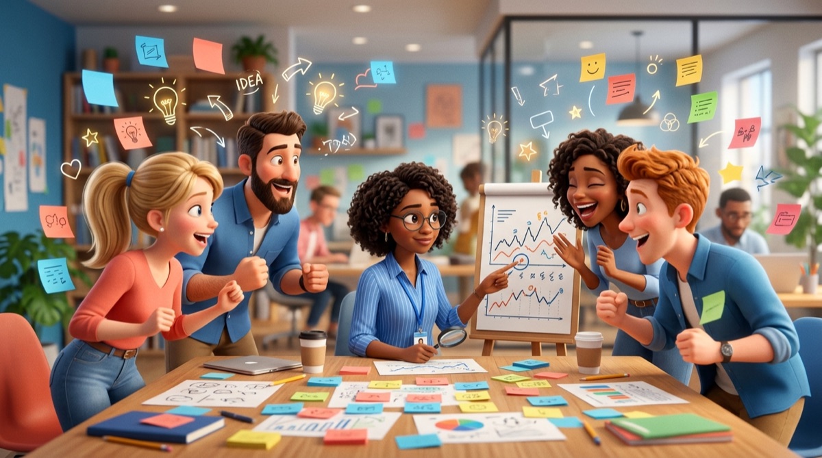 A calm, detail-focused team member spots what a lively creative team missed, an example of culture add