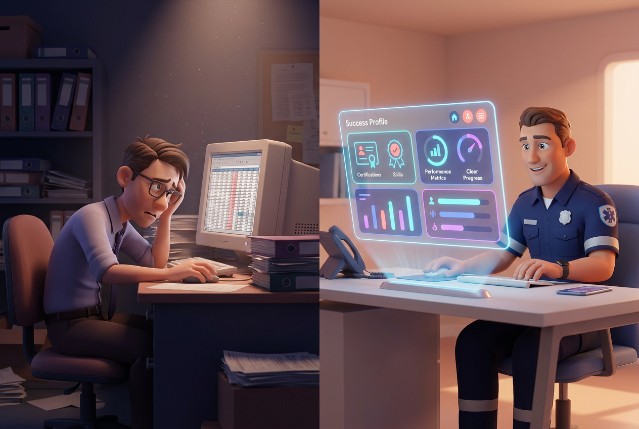 Section 1 illustration for How a competency framework builder works in public safety