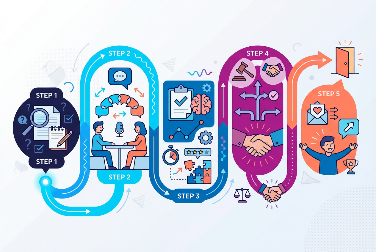 Infographic: 5 steps to mastering behavioural teamwork interviews