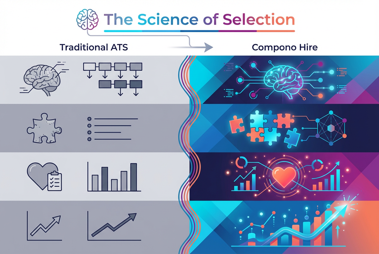 Infographic: The Science of Selection: 5 Reasons Compono Hire Beats Traditional ATS