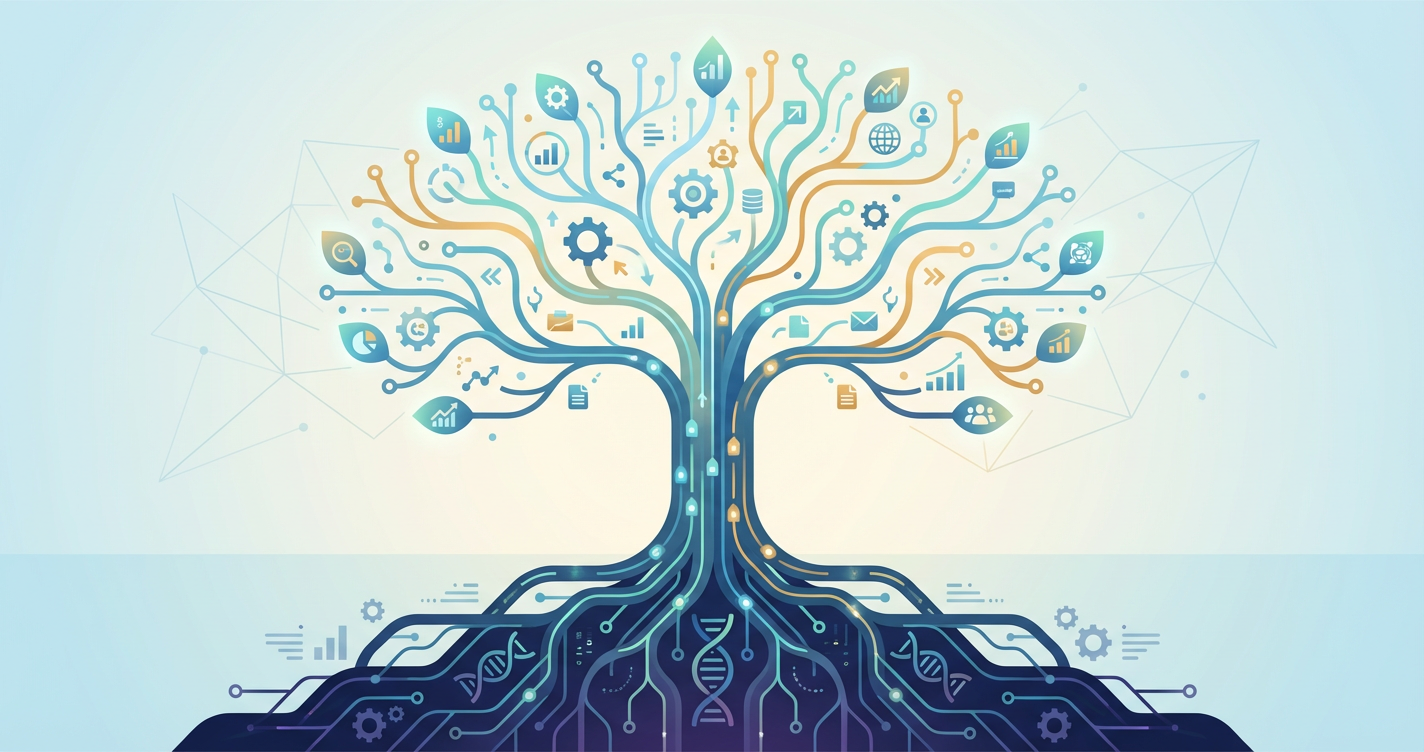 An illustration of a growing tree where the roots represent 'Founder Values' and the branches represent 'Expanding Culture...