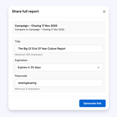Share culture reports with the leadership team