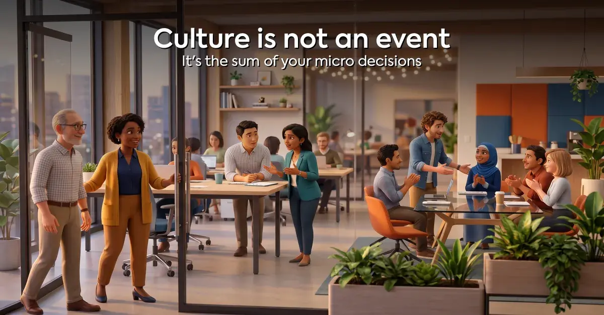 Culture is not an event (it's the sum of your micro decisions)