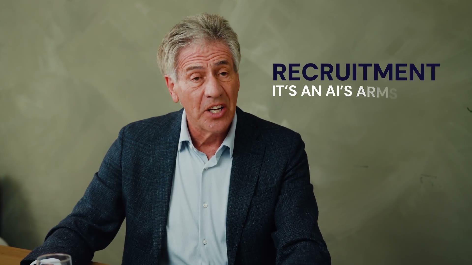 Andrew Banks to camera on the AI arms race in recruitment