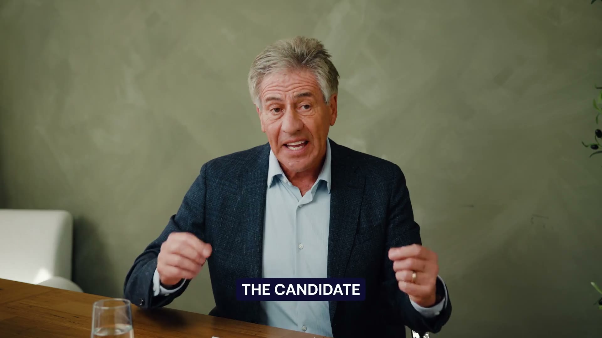 Andrew Banks to camera on the candidate who looks wrong but is right